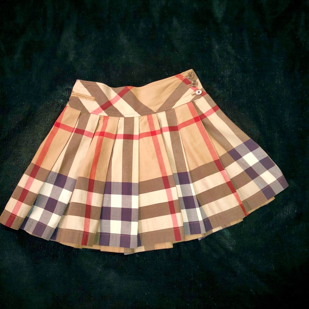 Girls Burberry Pleated Skirt,Limited Edition